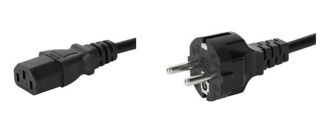 6003.0215, IEC-320-C13/CEE 7/VII Cordset Interconnecting, 2.5 m, 250VAC 10A, Black