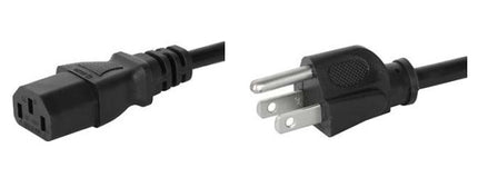 6009.1315, C13/NEMA 5-15 Cordset Interconnecting, 2.5 m, 125VAC 10A, Black, 18AWG