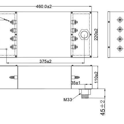 FEFS-4X60B, Room Shielding Filter for 3-phase 4 wire systems, 60 Amp, 400VAC