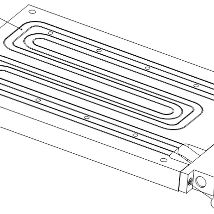 WCP195x23/290/G DIS Water Cooler Block for 140mm Isolated Modules including IGBT & Diodes and SCR's