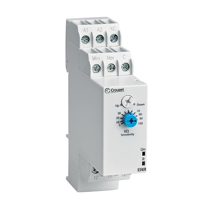 84870200, Liquid Level Control Relay, 240VAC or 24VAC/DC Aux Supply 8 Amp changeover/SPDT, 2 Level Control, Fixed Timing function, ENR 24-240VUC