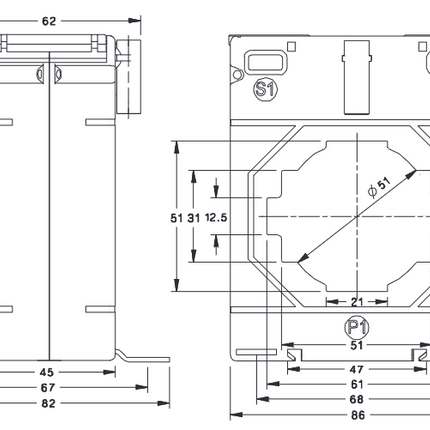 CT 600/5 Class 0.5 15VA 86/60 (45), Current Transformer 600/5Amp CT 15VA, Class 0.5