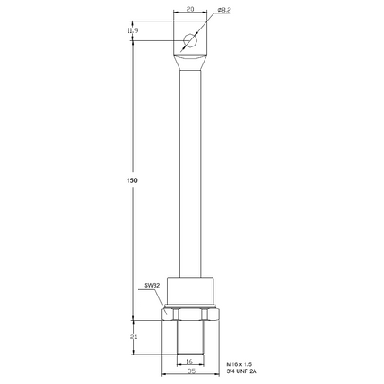 A1A-260-12X-MFG, Rectifier Diode 260Amp, 1200V, M16, 150MM tail Length Clearance stock