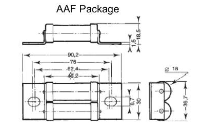 110AAF Series 690V, 110 Amp aR Semiconductor I²t Fuse BS88 Style 200kA Breaking