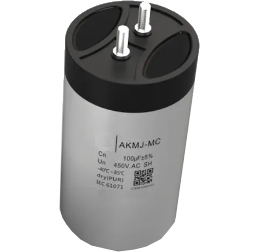 AKMJ-PC 50μF420VAC, AC Filter Capacitor Film Type ø65 x 132mm 420VAC 50uF, M8 Stud Bottom, 2 x M6 Terminals