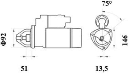 AZJ3490 11.139.184 MAHLE - Letrika(Iskra) Starter Motor, 24V 6.2kW z11 (IS9143, MS463)