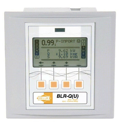 BLR-Q(U)06R (3ACM06R-BEL-O-QMB), Power Factor Regulator & Power Quality Analyser, 6 Step, 1 Phase Measurement, Power Quality Alarms, 3 Phase Control, 50-530V 50/60HZ