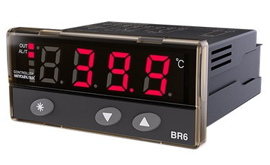 BR6-FNMP4, Temp Controller, 48x24mm, 100-240VAC, TH-540N or NTC Input, Relay Output