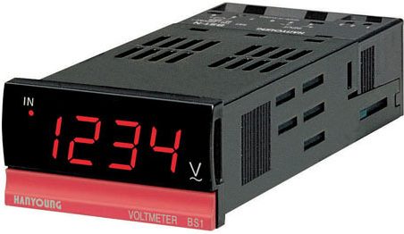BS1-NA104, Digital AC Voltmeter, 48x24mm, 85-265VAC, Range : 0-400VAC (500VAC)