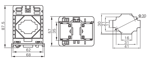 CP 62/40 600/1 5 VA Class 1, 600/1Amp, 31mm Aperture, or 11 x 41mm Busbar