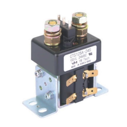 CTS125-24, Contactor SPST-NO, 125 AMP, 6-110VDC, 24VDC Coil, SPDT Auxiliary Contact