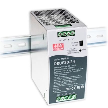 DBUF20-24, Buffer Module, Din Rail Mount 24VDC 20 Amp, Can replace QUINT4-BUFFER/24DC/20 2907913 PHOENIX CONTACT Buffer module