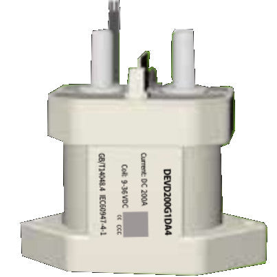 DEVD200E2DA4, Contactor SPST-NO Non Polar, 200 AMP, 12-800VDC, 36-72VDC Coil, SPST-NO Auxiliary Contact