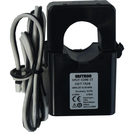 SCT-Y24-30A/100mA, 30A/100mA Measurement, Class 1 Split Core CT's, Easy Click HY2.0 Connector for CRJ-31 RJ45 Splitter