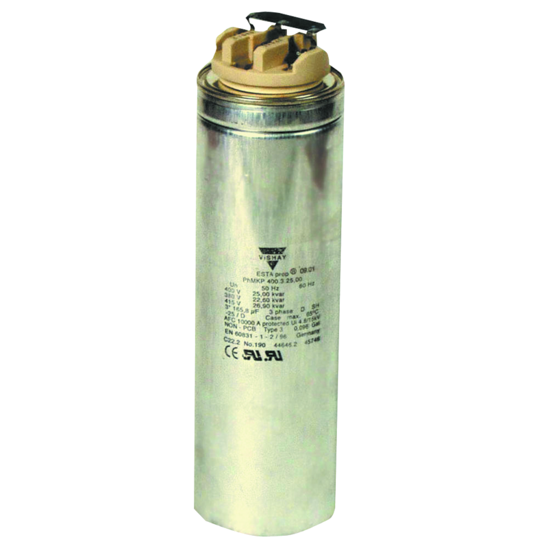 ACMKP 660.3.22,9, Power Factor Correction Capacitor, 3 Phase, 85 x 340mm IP00 Dry Type (Gas Filled), 660VAC, 3 x 55.8uF
