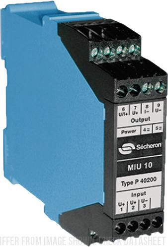 MIU10-(-90mV...+90mV)-420 (SG813719P00007), Voltage Amplifier, Vpn = +/-90mV Bipolar, 24...230VAC/DC, 4-20mA Output, 15kV Isolation, FIxed Range