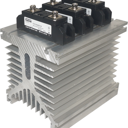 F135-4-40A Panel Mount 3 Phase Solid State Contactor, 240 Amp per Phase, 70-480VAC Switching, 90-280VAC Control Contactor Style Modules