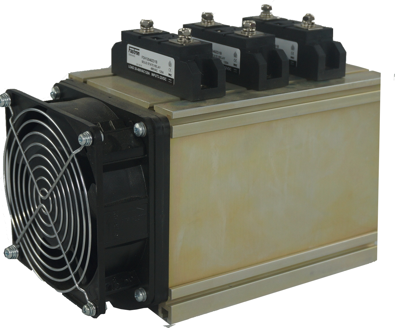 F135 Series Panel Mount 3 Phase Solid State Contactors, 13 to 240 Amp per Phase, 70-480VAC Switching, 90-280VAC or 4-32VDC Control Contactor Style Modules