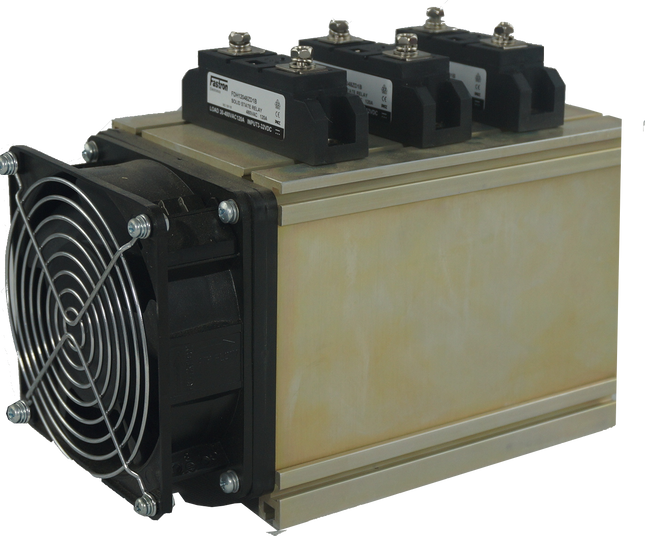 F135-4-120A Panel Mount 3 Phase Solid State Contactor, 120 Amp per Phase, 70-480VAC Switching, 90-280VAC Control Contactor Style Modules