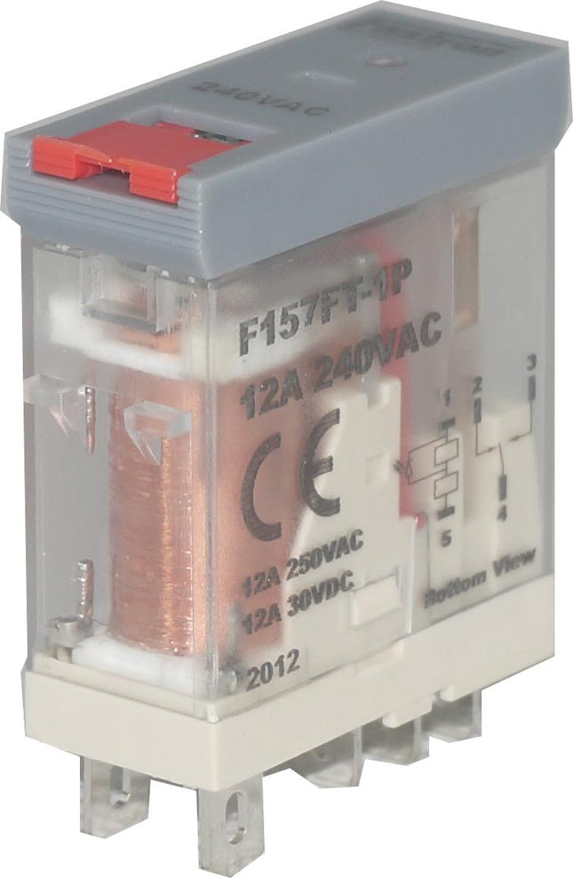 F157FT-1PL 12A 240VAC, Relay, 1 x SPDT 12 Amp, 250VAC/30VDC Load, 240VAC Coil, Socket or PCB Mount-Relay-Fastron Electronics-Fastron Electronics Store