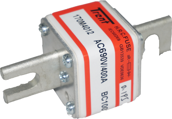 Trent NH Blade Style Semiconductor Fuse F170M3014, Blade Style Semiconductor Fuse, 160 Amp, 690VAC, Square Body, Size 1, DIN 43 653,  200kA (78mm Hole Centers) FE-F170M3014