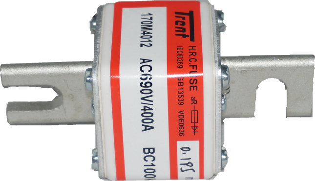 F170M4011, Blade Style Semiconductor Fuse, 350 Amp, 690VAC, Square Body, Size 1, DIN 43 653,  200kA (78mm Hole Centers)-NH Blade Style Semiconductor Fuse-Trent-Fastron Electronics Store