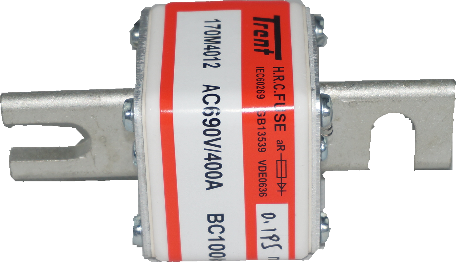 F170M3011, Blade Style Semiconductor Fuse, 80 Amp, 690VAC, Square Body, Size 1, DIN 43 653,  200kA (78mm Hole Centers)-NH Blade Style Semiconductor Fuse-Trent-Fastron Electronics Store
