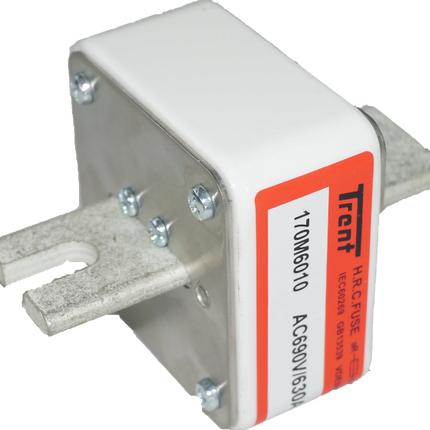 Trent NH Blade Style Semiconductor Fuse F170M6011, Blade Style Semiconductor Fuse, 700 Amp, 690VAC, Square Body, Size 3, DIN 43 653,  200kA (78mm Hole Centers) FE-F170M6011