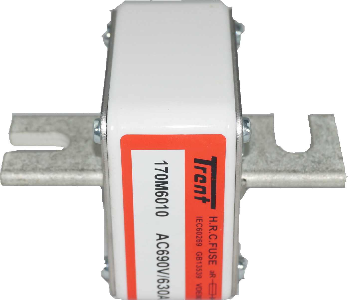 F170M6013 Blade Style Semiconductor Fuse 900Amp, 690VAC, Square Body, Size 3, DIN 43 653,  200kA (78mm Hole Centers)-NH Blade Style Semiconductor Fuse-Trent-Fastron Electronics Store