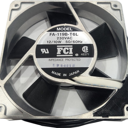 FA-119B-T6L, 119mmx25mm Cooling Fan, 230VAC, 12/10W, Impedance Protected Ball Bearing Fan