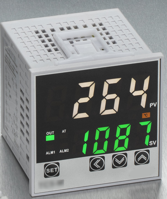 FC5-M-1U-2-G-2 PID Controller, 100-240VAC with 2 Relay Alarms, K,E,J,N,T,S,R,B Thermocouple, Linear Current/Voltage and  PT100/Cu20 RTD Input, 72x72mm,0-10V Output