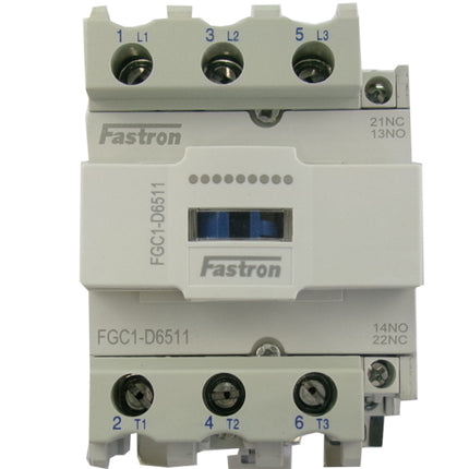 FGC1-D50004-230VAC, AC Contactor, 240VAC Control Voltage, 4 Pole 4 x NO, Nominal Current = 50 Amps(AC-3) @ 240/400/500/690V