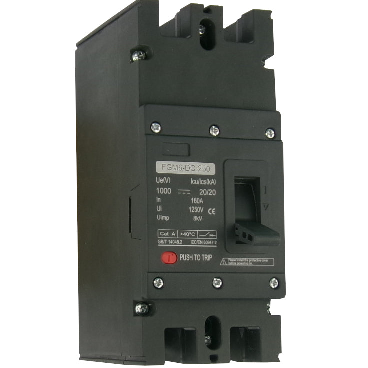 FGM6DC-2PL-320 315A, 2 Pole DC Moulded Case Circuit Breaker (MCCB) Fixed Type 20kA 315 Amp, 1000VDC