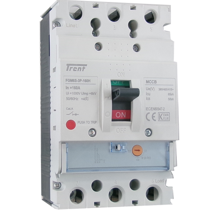 FGM6S-3P-160H 160A, 3 Pole Moulded Case Circuit Breaker (MCCB) Thermal, Adjustable Type ICS=50kA 160 Amp, 400/690VAC