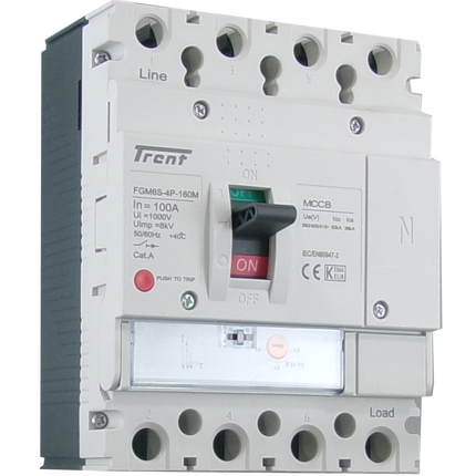 FGM6S-3P-250H 125A,  3 Pole Moulded Case Circuit Breaker (MCCB) Thermal, Adjustable Type ICS=50kA 125 Amp, 400/690VAC