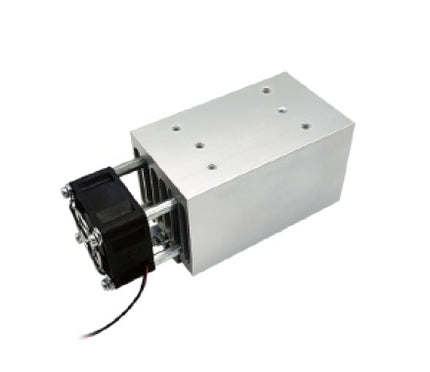 FHS-I93-B24DC-A, SSR Heatsink 148.5mm long with DIN Rail Clip 0.6 Deg C per Watt, Drilled and tapped for Single phase SSR. Overall Dimensions H:148 x W:55 x D:59mm, Din Rail Mount or Panel Mount, 24VDC Fan Cooled