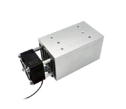 FHS-I93-B24DC-A, SSR Heatsink 148.5mm long with DIN Rail Clip 0.6 Deg C per Watt, Drilled and tapped for Single phase SSR. Overall Dimensions H:148 x W:55 x D:59mm, Din Rail Mount or Panel Mount, 24VDC Fan Cooled