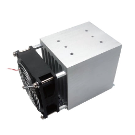 FHS-J93-B24DC-A, SSR Heatsink 153mm long with DIN Rail Clip 0.35 Deg C per Watt, Drilled and tapped for Single phase SSR. Overall Dimensions H:153 x W:81 x D:99mm, Din Rail Mount or Panel Mount, 24VDC Fan Cooled