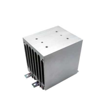 FHS-J93-D-A, SSR Heatsink 92.4mm long with DIN Rail Clip 0.8 Deg C per Watt, Drilled and tapped for Single phase SSR. Overall Dimensions H:123 x W:81 x D:99mm, Din Rail Mount or Panel Mount