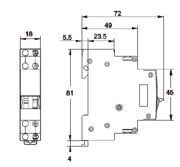 FIR-16-C-230VAC, One Pole 1 x SPDT CO Bistable Relay with Manual Override 240VAC 16 Amp, 230VAC/120VDC 50/60Hz Control Voltage