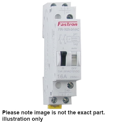 FIR-16-C-230VAC, One Pole 1 x SPDT CO Bistable Relay with Manual Override 240VAC 16 Amp, 230VAC/120VDC 50/60Hz Control Voltage