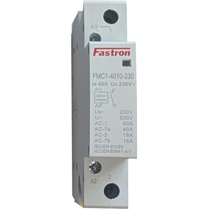 FMC1-6310-230, 1 Pole 1 x SPST NO, Modular Contactor 250VAC 63 Amp (AC-1), 230VAC 50/60Hz Control Voltage
