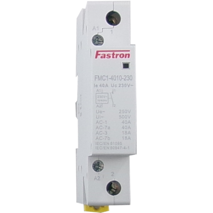 FMC1-4010-230, 1 Pole 1 x SPST NO, Modular Contactor 250VAC 40 Amp (AC-1), 230VAC 50/60Hz Control Voltage