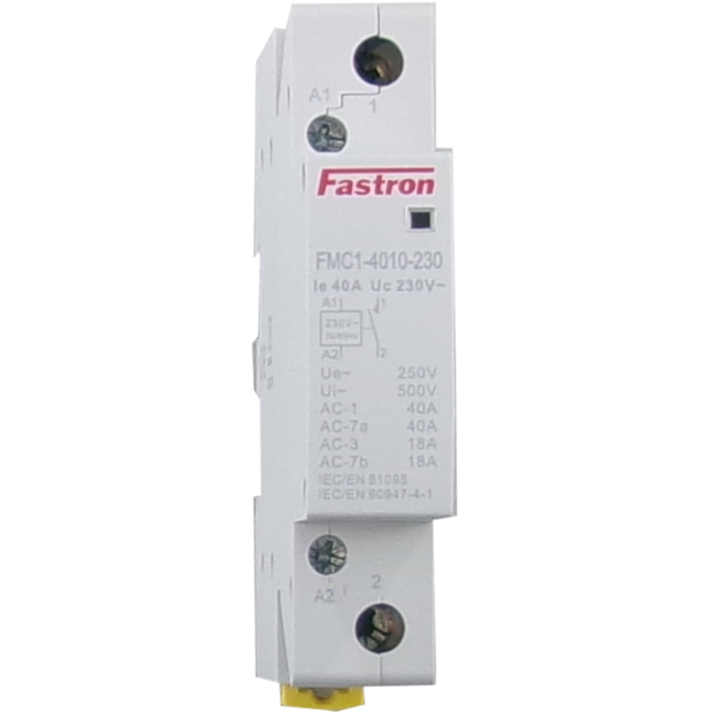 FMC1-4010-230, 1 Pole 1 x SPST NO, Modular Contactor 250VAC 40 Amp (AC-1), 230VAC 50/60Hz Control Voltage