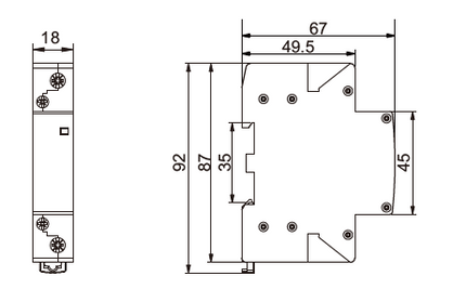 FMC1-4010-230, 1 Pole 1 x SPST NO, Modular Contactor 250VAC 40 Amp (AC-1), 230VAC 50/60Hz Control Voltage