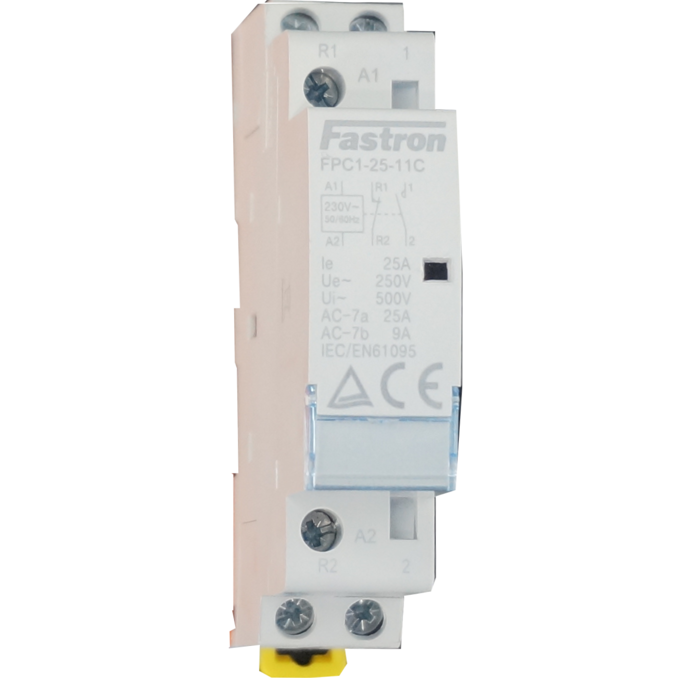 FPC1-25-11-230VAC, Two Pole 1 x SPST NO, 1 x SPST NC Modular Contactor 240VAC 25 Amp, 230VAC Control Voltage, 50/60Hz