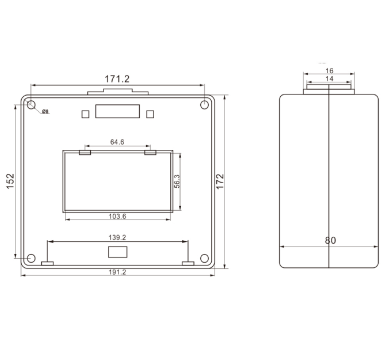 FPT-100 1200/5A 5P10 15VA, Protection Class CT, 1500/5A, Class 5P20 15VA, 103 x 64mm Aperture