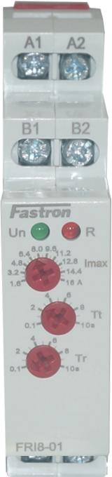 FRI8-03/8, Under/Over Current Monitoring Relay AC 0.8 - 8 A, Adjustable delay 0.5 - 10 s, 1 x CO 10 Amp, Universal 24-240VAC 24VDC Aux Supply