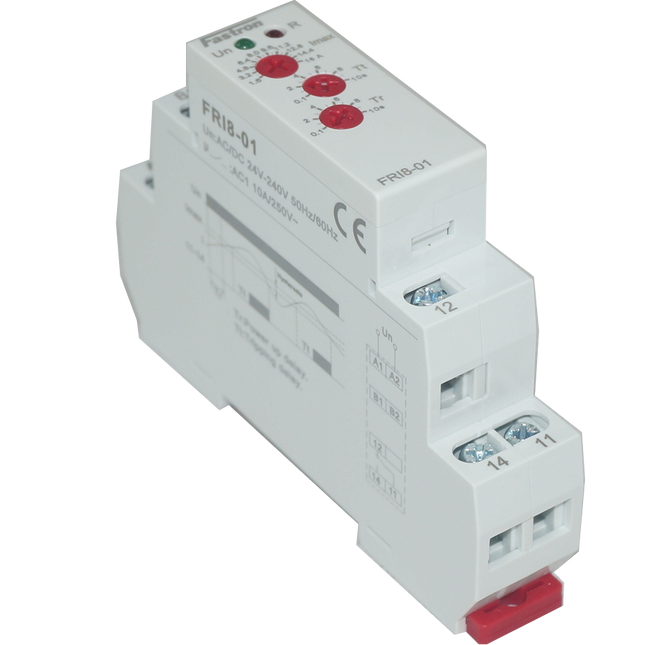 FRI8-03/1, Under/Over Current Monitoring Relay AC 0.1 - 1 A, Adjustable delay 0.5 - 10 s, 1 x CO 10 Amp, Universal 24-240VAC 24VDC Aux Supply