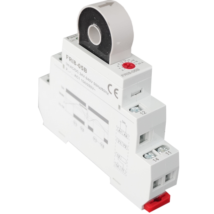 FRI8-05/B, Current Monitoring Relay AC/DC 2-20 Amp, Adjustable Range, 8mm Aperture, Universal 24-240VAC 24VDC